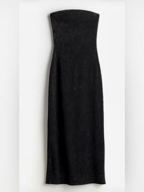 H&M Black Strapless bandeau Dress